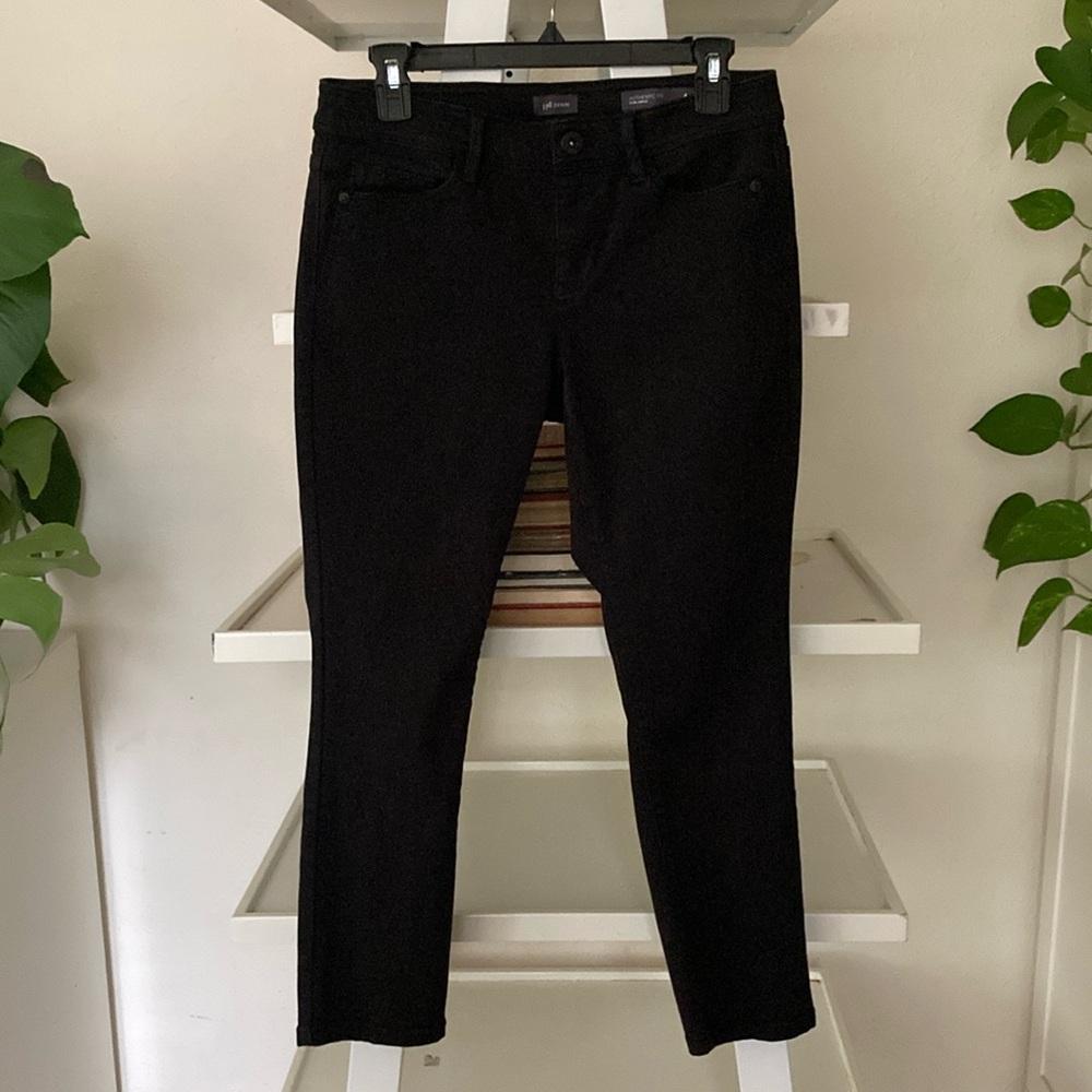 J.Jil Denim authentic fit slim ankle black jeans 4P